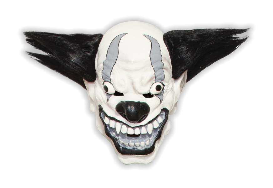 Black and White Horror Clown Mask - Click Image to Close