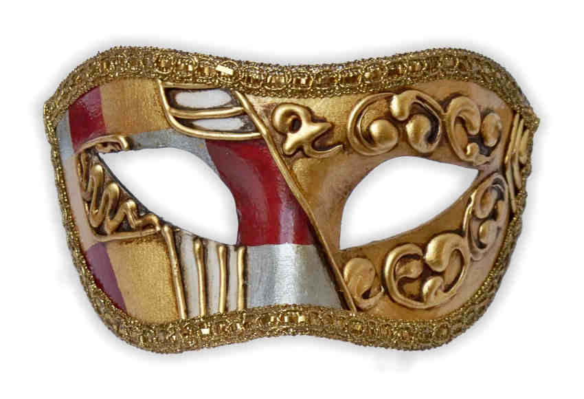 Mascara Colombina Veneciana Oro Rojo Stucco 'Briani'