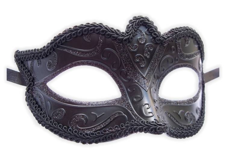 Masque Loup Glamour Noir - Cliquez sur l'image pour la fermer