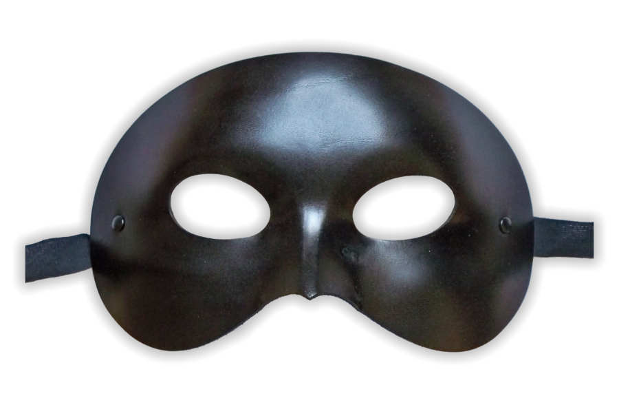 Black Leather Mask Venice 'Phantom'