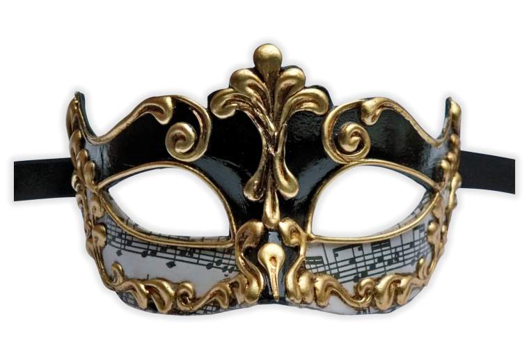 Maschera Veneziana Nero Oro Sinfonia