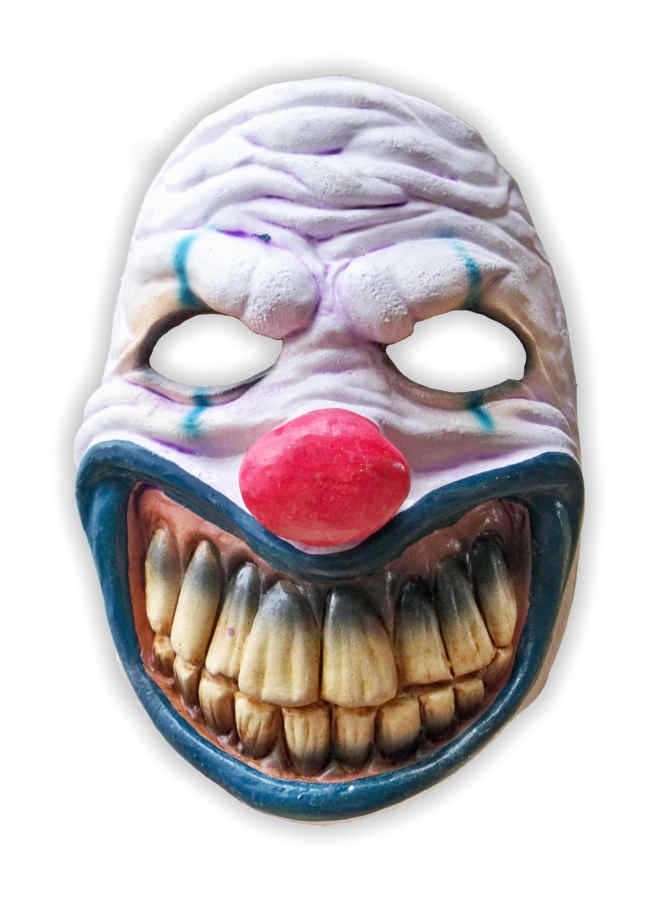 Horror Clown Half Mask Made of Latex 'Ernie' - Click Image to Close