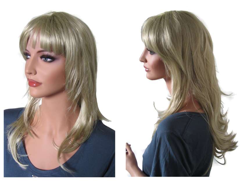 Perruque blonde ondulée femme 55 cm - Cliquez sur l'image pour la fermer