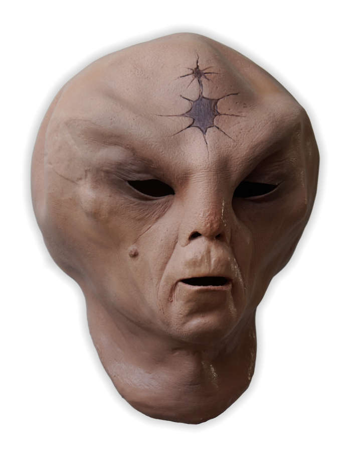 Realistische Alien Maske aus Schaumlatex - zum Schließen ins Bild klicken