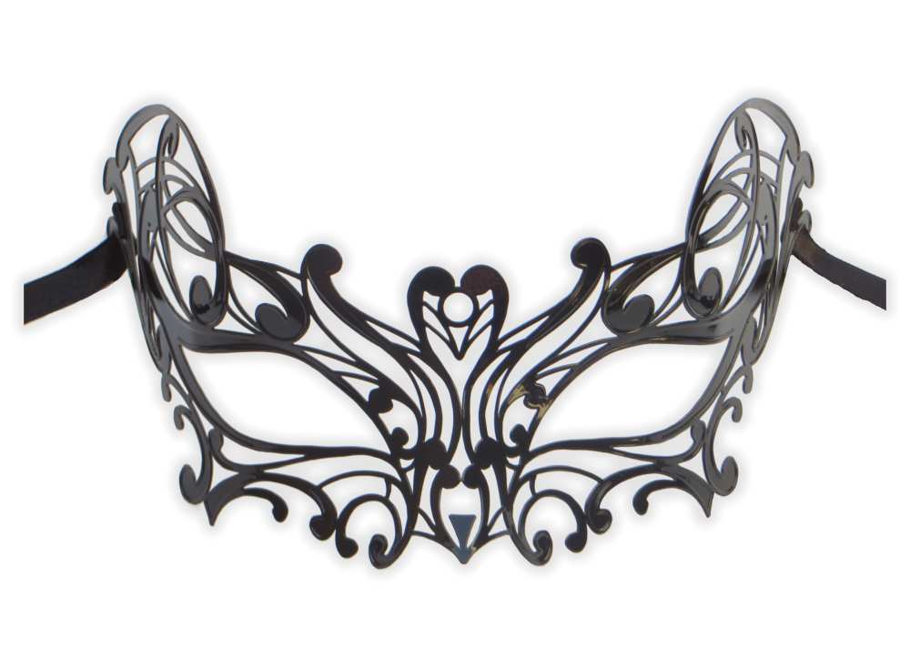 Delicate Metal Venetian Mask 'Helen' - Click Image to Close