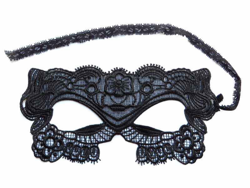 Lace Masquerade Mask Black XC003 - Click Image to Close