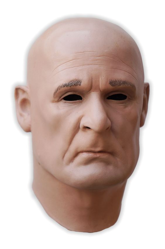 Realistische Latex Maske 'Spion' - zum Schließen ins Bild klicken