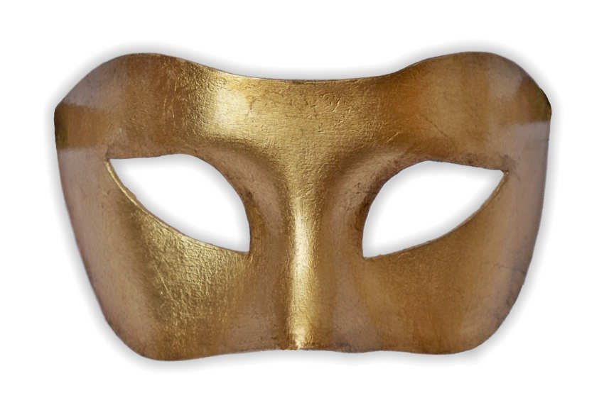 Venetian Eye Mask Golden Colombina - Click Image to Close