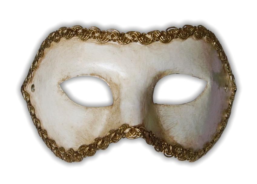 Máscara Veneciana Colombina Blanca - Haga un click en la imagen para cerrar
