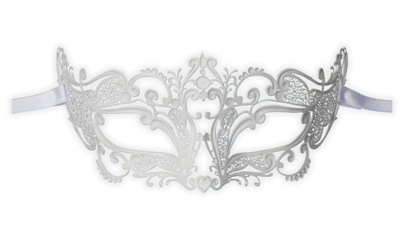 Antifaz de Metal Blanco 'Princesa'