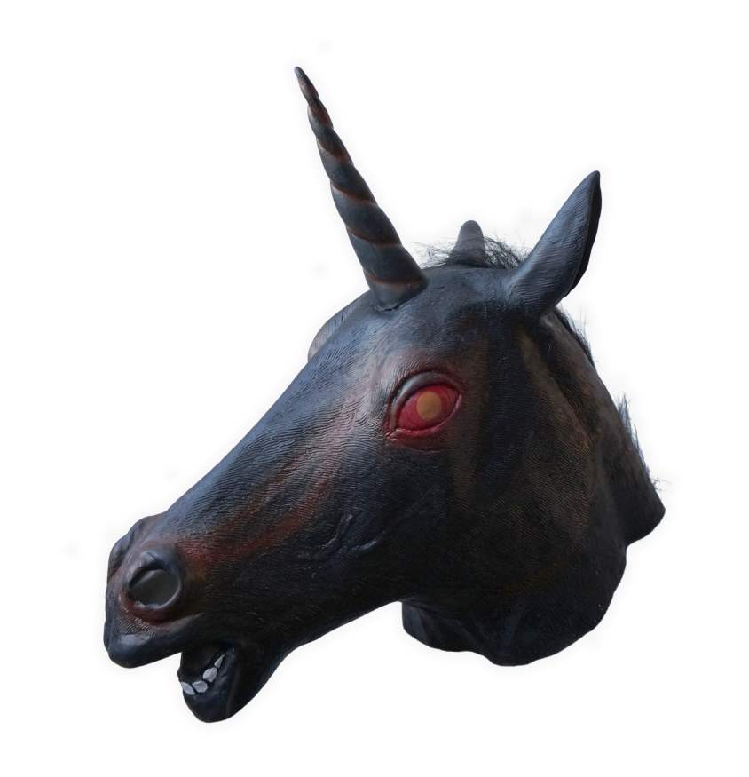 Evil Unicorn Mask Latex - Click Image to Close